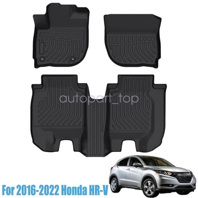 Tapetes delanteros y traseros forro para 2017 2018 2019 2020 2021 2022 Honda HR-V TPE Foto 1 de 4