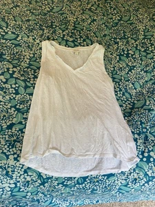 J Crew Large Soft Cotton Tank Top V-neck - Picture 1 of 5