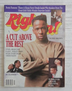 Vintage Magazine Right On! 1990 Bobby Brown MC Hammer Eddie Murphy Young MC  167 - Picture 1 of 15