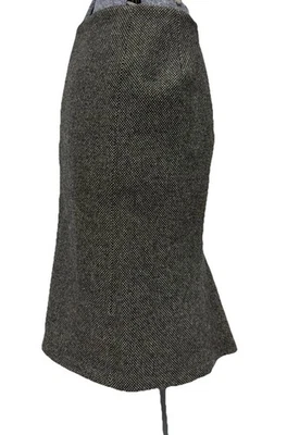 Ralph Lauren Skirt Size 8P Petite Black Cream Flare Wool Blend Lined Exceptional - Image 1 of 4