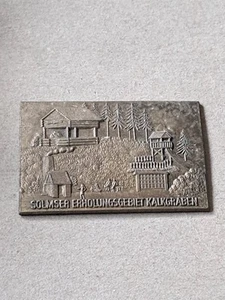 Variante Solms Lahn-Dill-Kr HE Erholungsgebiet Kalkgraben Plakette ohne Jahr - Bild 1 von 2