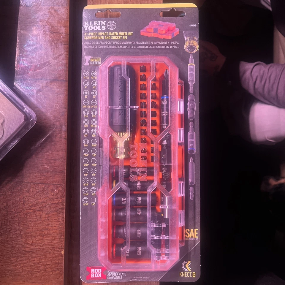 Klein 32502HD KNECT Impact-Rated Screwdriver & Socket 41 piece set w/Case - Image 1 of 2