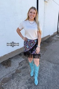 Far Out Fringe Western Skirt - Picture 1 of 7