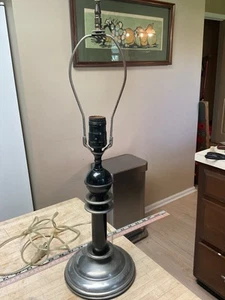 VTG Black /silver Table MCM Lamp - Picture 1 of 4