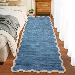 Scalloped Washable Runner Rugs 2x6 Rug Runner Modern Non Slip Kitchen Rugs In... - Picture 1 of 8