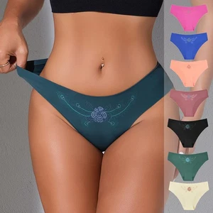 Sexy Mujeres Sin Rastro Encaje Flores Rotas Bragas Lencería Ropa Interior Entrepierna  - Imagen 1 de 11
