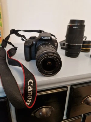 Canon EOS 1300D 18.0MP Digitalkamera - Schwarz (Kit mit EF-S IS II 18-55mm... - Bild 1 von 4