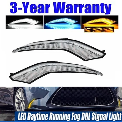 Front LED DRL Signal Fog Lights For Toyota Corolla L LE XLE 2020 2021 2022 2023 - Image 1 of 4