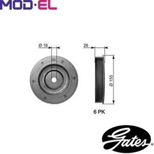 BELT PULLEY CRANKSHAFT TVD1020 FOR FORD GALAXY/MK/II/VAN FOCUS/Van/Turnier 2.0L - Picture 1 of 6