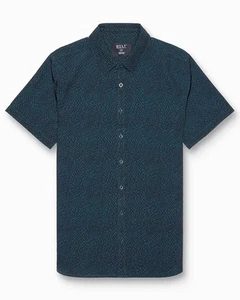 BYLT Premium Basics Riviera Short Sleeve Button Down Tread Geometric Shirt Large - Picture 1 of 14