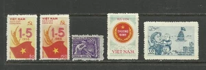 Vietnam 1954-1960s Propaganda Stamps Lot 5v Liberation Labor Day Michel - Picture 1 of 1