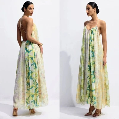 ZARA Floral Patchwork Low Back Long Maxi Dress ZW Collection Size Small NEW - Image 1 of 4