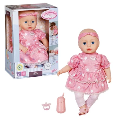 Baby Annabell Mia 43cm So Soft Doll & Accessories New Kids Xmas Gift Age 2+ - Image 1 of 4