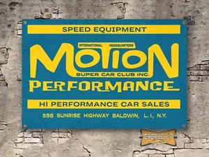 Baldwin Motion Performance Super Car Club Garage Shop Banner 24"x36" - Picture 1 of 1