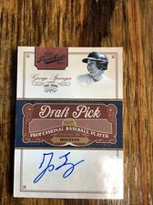 2011 Panini Playoff Prime Cuts GEORGE SPRINGER Draft  AUTO 155/249 (See Photos)