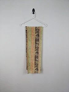 Vtg New York Studio 100% Silk Floral Geometric Scarf 58" x 10" Made In Korea - Picture 1 of 5