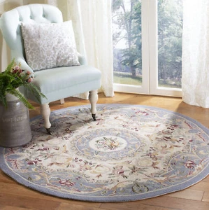 Safavieh Chelsea BLUE 8' X 8' Round Area Rug - HK80B-8R - Picture 1 of 3
