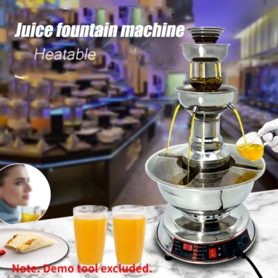 New 3.5L Commercial 3 Tier Party Fountain Red Wine Juice Waterfall Decor Machine - image 1 of 4