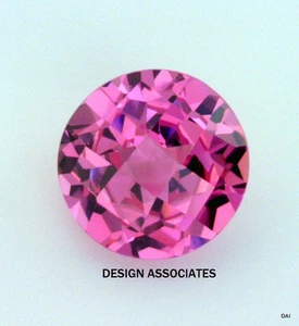 10 MM Round LAB CREATED Pink Sapphire HOT COLOR - Picture 1 of 1