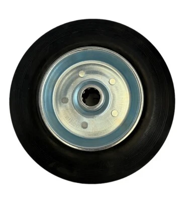 Rad Rolle Vollgummi 80 100 125 160 200 250 Ersatzräder INKL Schraube+Mutter+Rohr