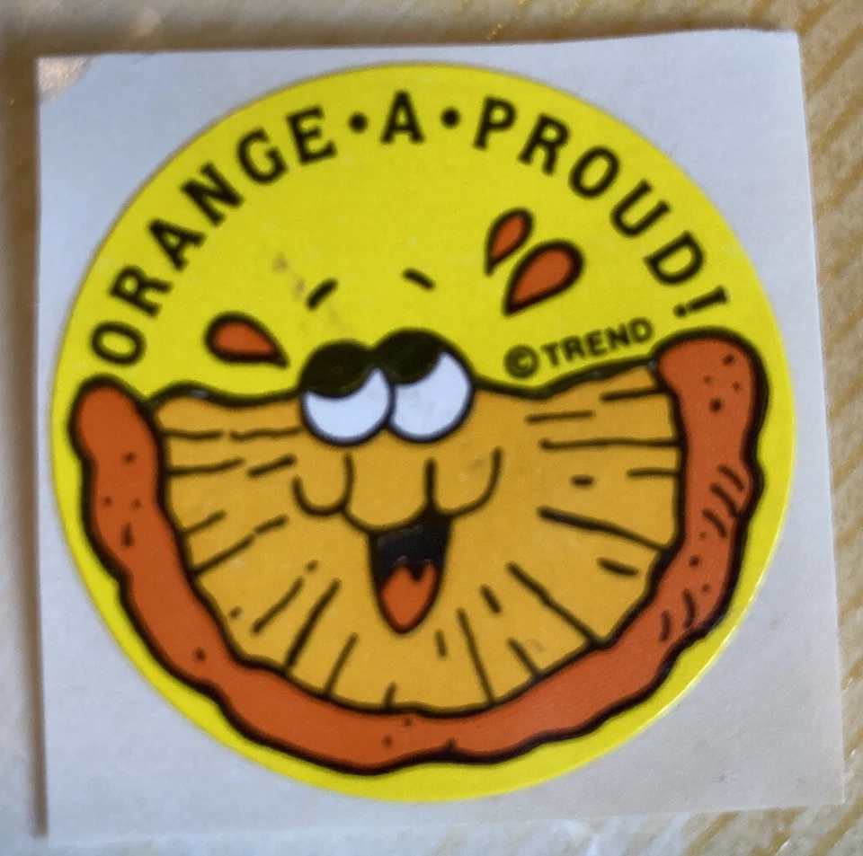 Pegatina vintage de los años 80 Trend rascar y olfatear naranja ¡Un orgullo! Foto 1 de 1