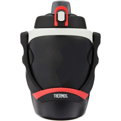 Termo 64 oz. Botella de agua de hidratación con tapa abatible aislada de espuma con asa de transporte Foto 1 de 4