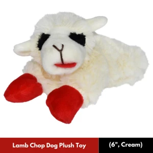 Lamb Chop Dog Plush Toy - Squeaky Toy for All Dogs - Extra Soft Plush Stuffed An - Picture 1 of 11