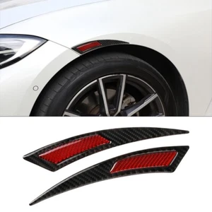 2x Universal Car Wheel Eyebrow Fender Sticker Anti-Collision Strips Sticker Red - Picture 1 of 10