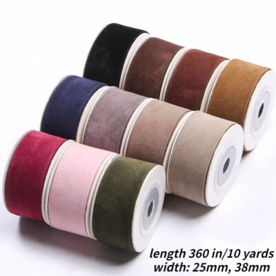 10 Yards Wildlederband Doppelseitiger Samtbesatz Streifen Webbing DIY Basteln - Bild 1 von 4