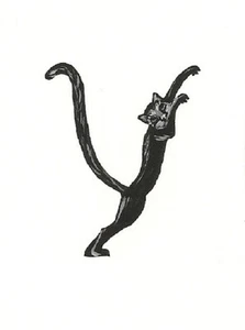 SCRAPBOOKING HALLOWEEN ALPHABET LETTER Y 1.5X2 RYTA DOLLHOUSE print of painting - Picture 1 of 1