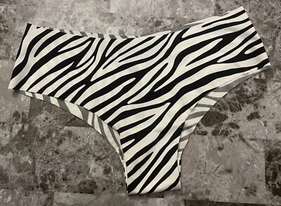 NUEVO SIN ETIQUETAS BRAGAS VICTORIA'S SECRET ROSA S NEGRO BLANCO CEBRA RARAS NO SHOW CHEEKSTER Foto 1 de 3