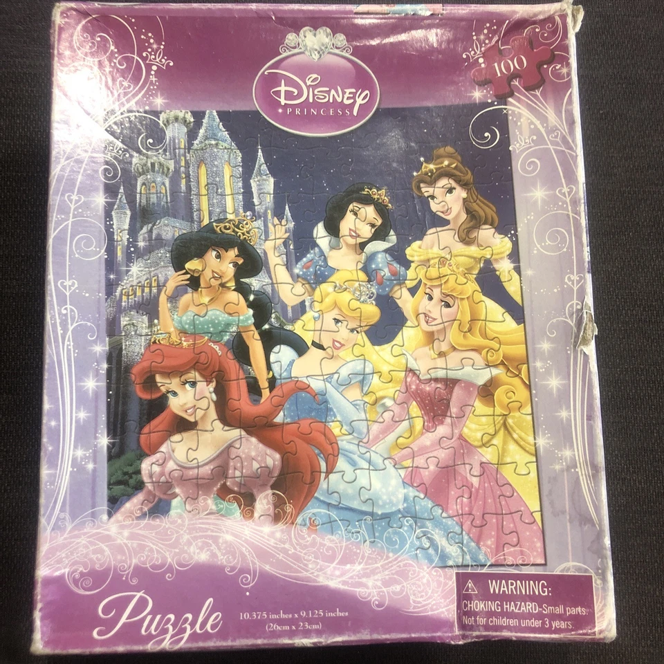 Disney Classic 3 Princess 100 Pcs Jigsaw Puzzle Belle Cinderella Snow White