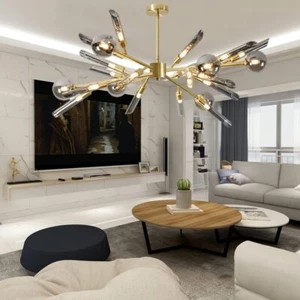 Modern 24 Lights Sputnik Chandelier Shade Glass Ceiling Fixture Pendant Lighting - Picture 1 of 12