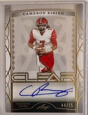 2022 Leaf Trinity CAMERON RISING CA-CR1 Gold Clear Foil 44/75