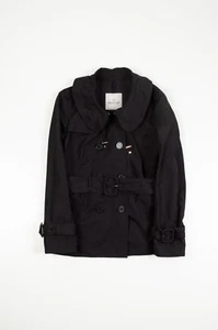 Authentic Moncler Nerine Women Belted Navy Pre-Owned Trench Coat Sz 3(M/L) H3753 - Picture 1 of 10