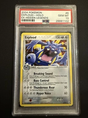 PSA 10 EXPLOUD 6 HOLO EX HIDDEN LEGENDS POKEMON - Image 1 of 2