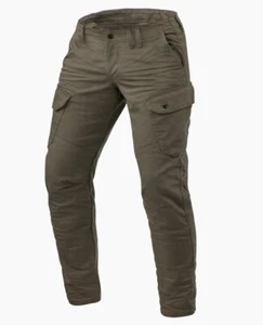 PANTALONI MOTO REV'IT CARGO 2  TF TARMAC PROTEZIONI COTONE CORDURA TG 33 (49ITA) - Picture 1 of 2