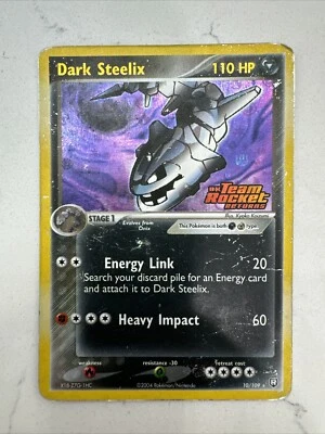 Pokémon TCG Dark Steelix EX Team Rocket Returns 10/109 Reverse Holo Holo Rare - Image 1 of 2