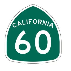 California State Route 60 Sticker Decal R1154 Highway Sign  - Picture 1 of 1