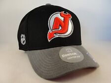 New Jersey Devils Nhl Reebok Flex Hat Cap Size L/Xl Black Gray