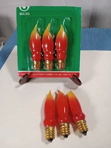 1 New Package of flame bulbs red Yellow xmas flame tip replacement candle bulb - Picture 1 of 6