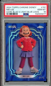 2024 Topps Chrome Disney Mei Lee Dark Blue PSA10 /75 - Picture 1 of 1