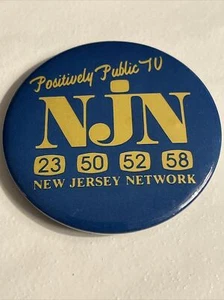 Vintage New Jersey Network Television Pin NJN Positive Public TV Network R106 - Picture 1 of 5
