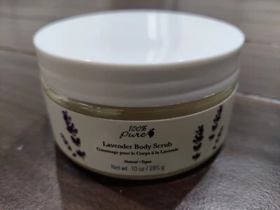 100% Pure Natural Vegan Lavender Body Scrub 10 oz. New Sealed - Image 1 of 2