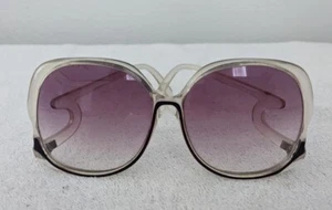 Vintage Oversize Sunglasses Taiwan ROC Purple Tint Lens Women - Picture 1 of 8
