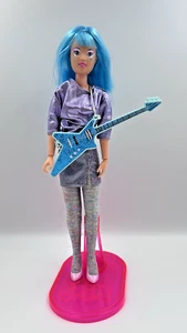 Vintage 1986 JEM & The Holograms AJA Doll Clothes skirt Guitar shoes stand - Picture 1 of 15