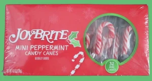 32 - Mini bastones de caramelo de Navidad JoyBrite de menta envueltos en interior 4,8 oz 136 g - Imagen 1 de 4