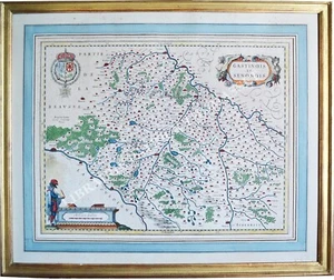 Carte ancienne du Gastinois et du Senonois bien encadrée - Imagen 1 de 4