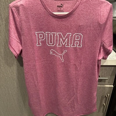 Puma Drycell Varsity 运动 T 恤 品红 Heather 大号 — 第 1/3 张图片