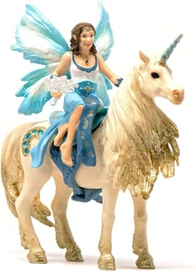Bayala 42508 Mermaid Eyela Doll with Golden Unicorn toy figure Schleich 69010 - Picture 1 of 2